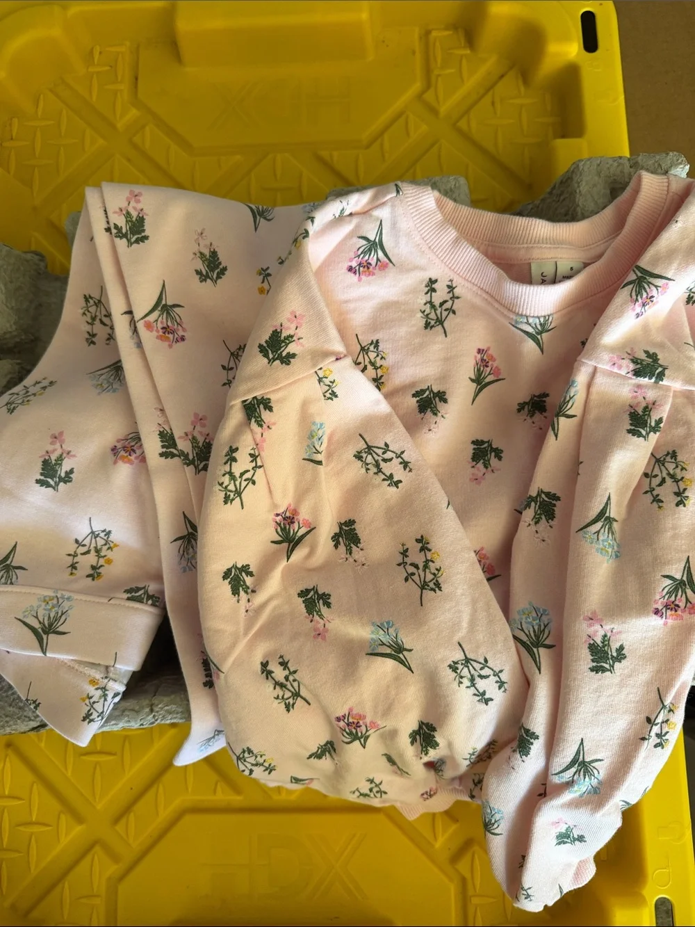 Janie and Jack Pink Floral Kids Matching Set